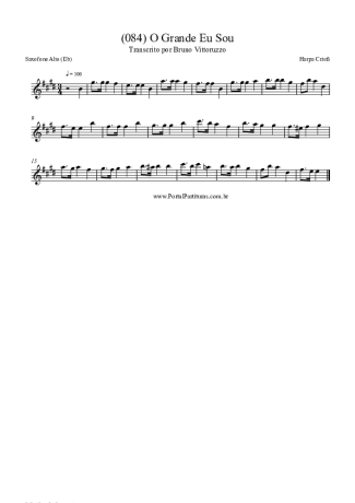 Harpa Cristã (084) O Grande Eu Sou score for Alto Saxophone