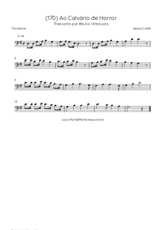 Harpa Cristã (170) Ao Calvário De Horror score for Trombone