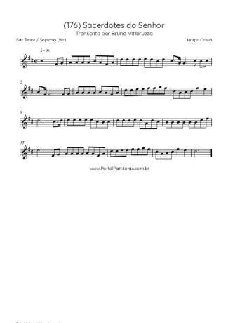 Harpa Cristã (176) Sacerdotes Do Senhor score for Tenor Saxophone Soprano (Bb)