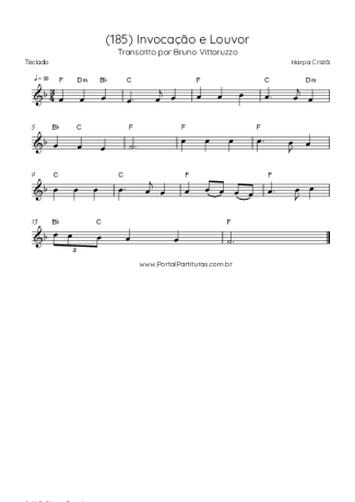 Harpa Cristã (185) Invocação E Louvor score for Keyboard