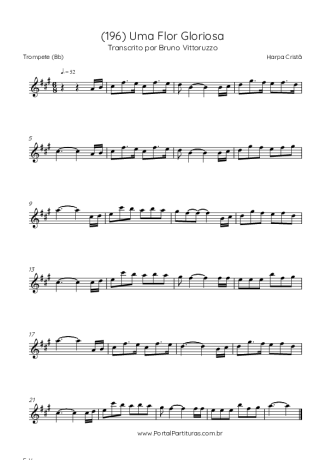 Harpa Cristã (196) Uma Flor Gloriosa score for Trumpet
