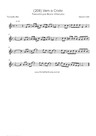 Harpa Cristã (208) Vem A Cristo score for Trumpet