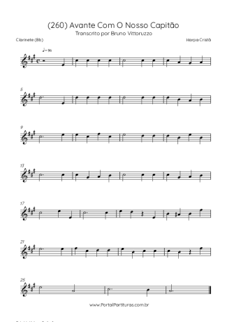 Harpa Cristã (260) Avante Com O Nosso Capitão score for Clarinet (Bb)