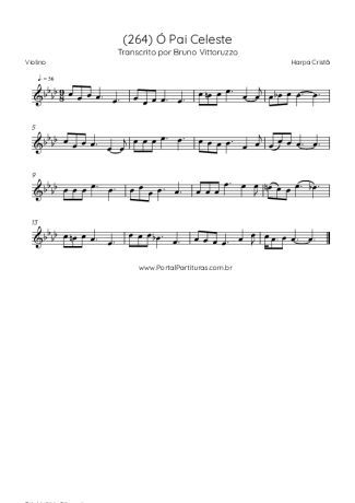 Harpa Cristã (264) Ó Pai Celeste score for Violin