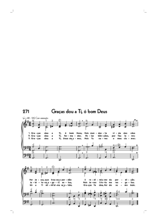 Hinário CCB (271) Graças Dou A Ti Ó Bom Deus score for Organ