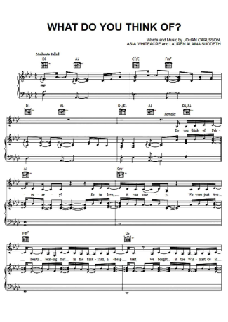 Lauren Alaina ft Lukas Graham  score for Piano