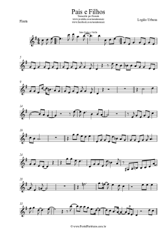 Legião Urbana  score for Flute