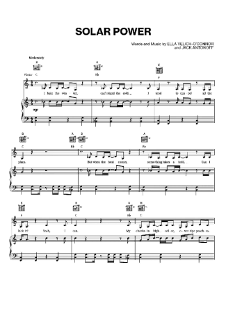 Lorde  score for Piano