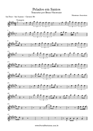 Mamonas Assassinas  score for Tenor Saxophone Soprano (Bb)