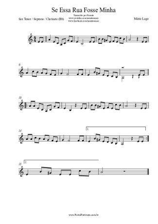 Mário Lago  score for Clarinet (Bb)