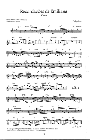 Pixinguinha Recordações De Emiliana score for Violin