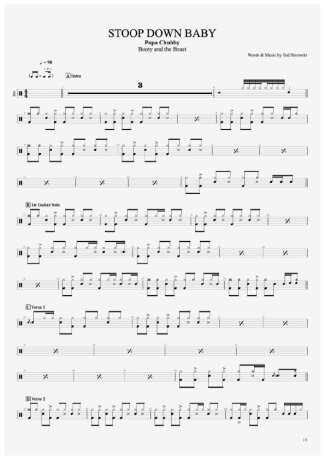 Popa Chubby  score for Drums
