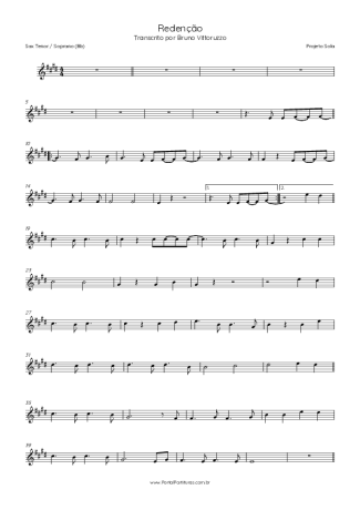 Projeto Sola  score for Tenor Saxophone Soprano (Bb)