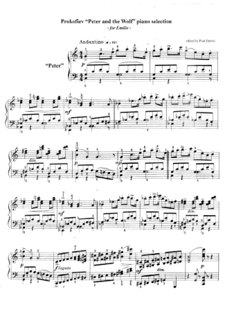 Prokofiev  score for Piano