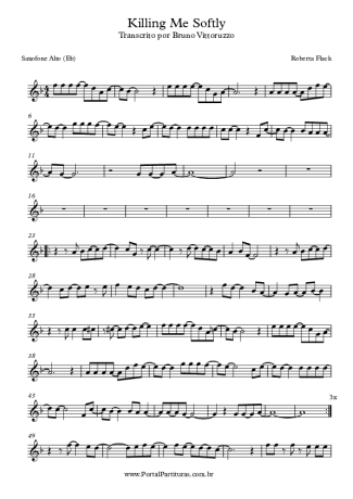 Roberta Flack  score for Alto Saxophone