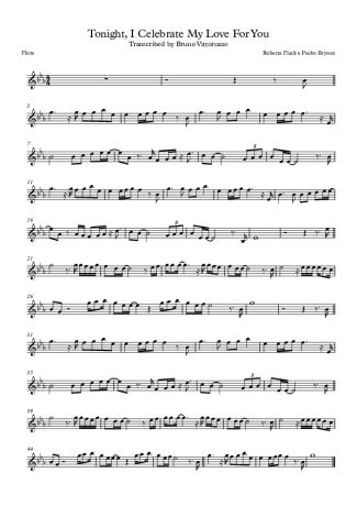 Roberta Flack and Peabo Bryson  score for Flute