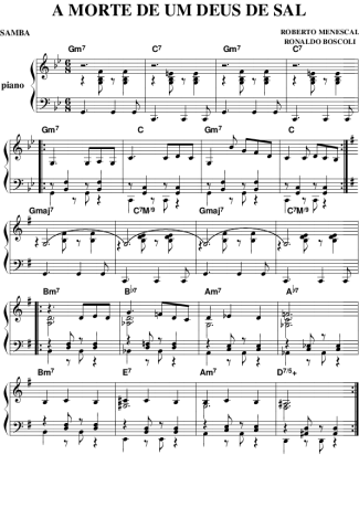 Roberto Menescal  score for Piano