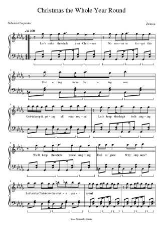 Sabrina Carpenter  score for Piano