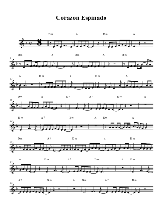Santana, Maná Corazon Espinado score for Clarinet (Bb)