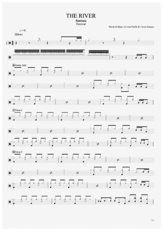Santana  score for Drums