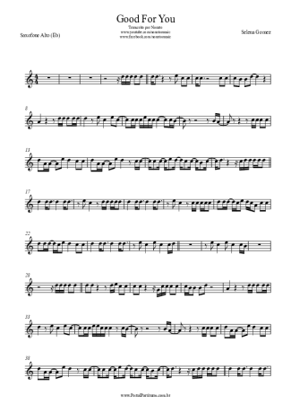 Selena Gomez  score for Alto Saxophone