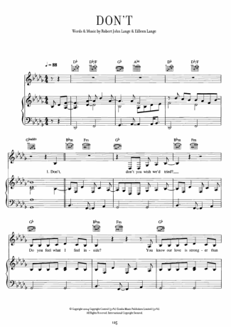 Shania Twain Dont score for Piano