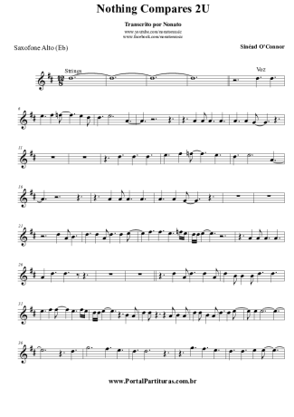Sinéad O´Connor  score for Alto Saxophone