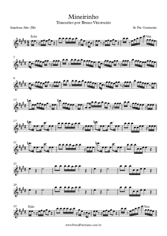 Só Pra Contrariar  score for Alto Saxophone