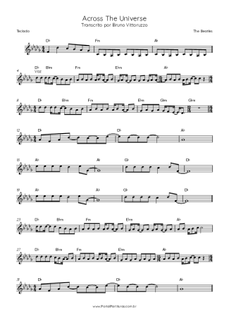 The Beatles  score for Keyboard