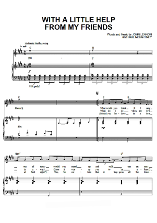 The Beatles  score for Piano