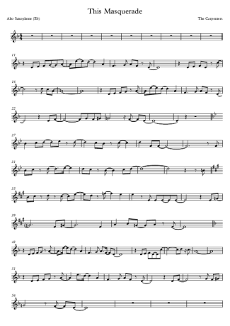 The Carpenters  score for Alto Saxophone