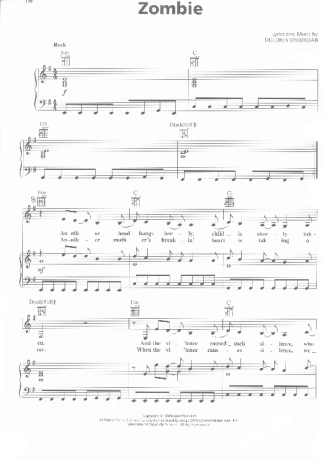 The Cranberries  score for Piano