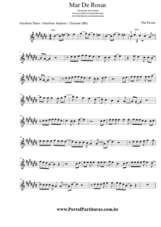 The Fevers  score for Tenor Saxophone Soprano (Bb)
