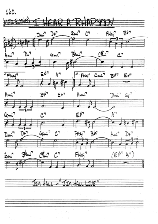 The Real Book of Jazz I Hear A Rhapsody score for Tenor Saxophone Soprano (Bb)
