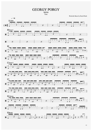Toto  score for Drums