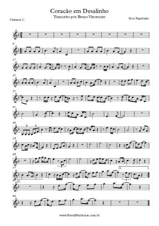 Zeca Pagodinho  score for Clarinet (C)