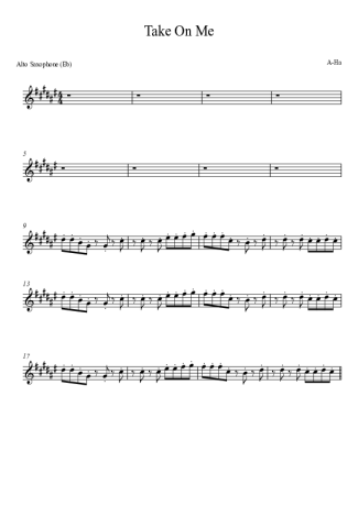 10083 Sheet music - Take On Me - Alto Saxophone