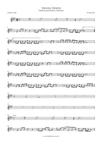 30989 Sheet music - Veneza, Veneza - Clarinet (Bb)