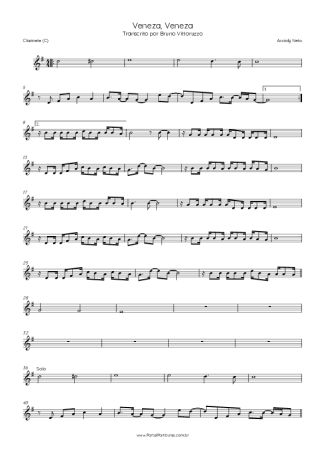 30990 Sheet music - Veneza, Veneza - Clarinet (C)