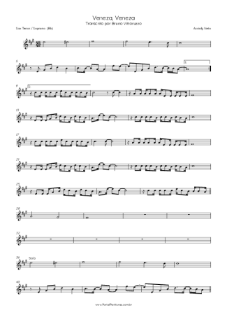 30993 Sheet music - Veneza, Veneza - Tenor Saxophone Soprano (Bb)