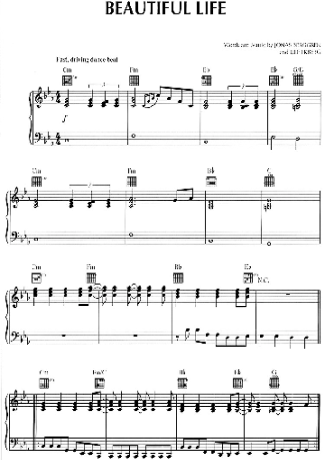550 Sheet music - Beautiful Life - Piano