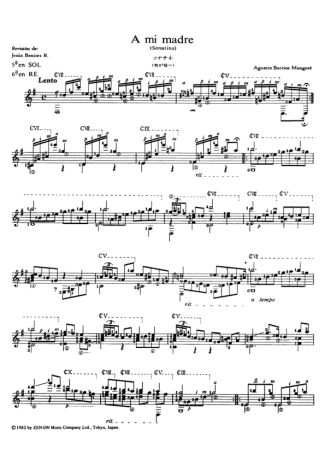 17753 Sheet music - A Mi Madre (Sonatina) - Acoustic Guitar