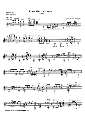 17762 Sheet music - Canción De Cuna - Acoustic Guitar