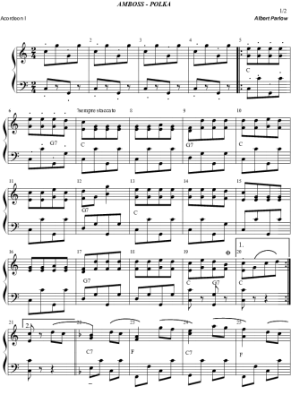 1841 Sheet music - Amboss - Accordion