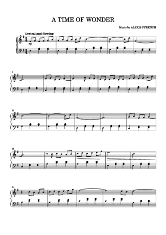 32143 Sheet music - A Time Of Wonder - Piano