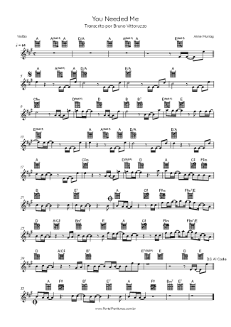 27395 Sheet music - You Needed Me - Acoustic Guitar