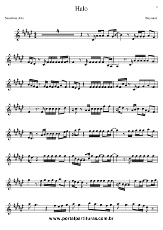 837 Sheet music - Halo - Alto Saxophone