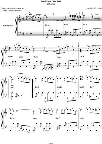 3319 Sheet music - Boneca Cobiçada - Accordion