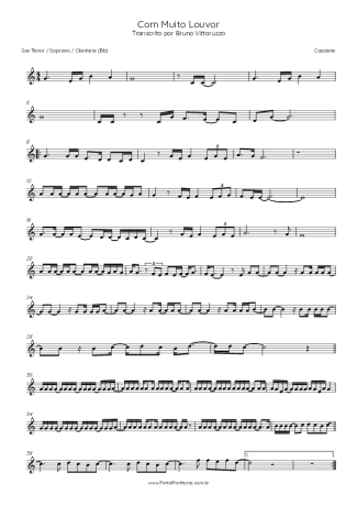 27103 Sheet music - Com Muito Louvor - Tenor Saxophone Soprano (Bb)