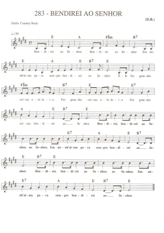 9266 Sheet music - Bendirei ao Senhor - Keyboard